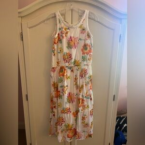 Gap Girls Sleeveless flower dress with lace hem - Size 14-16